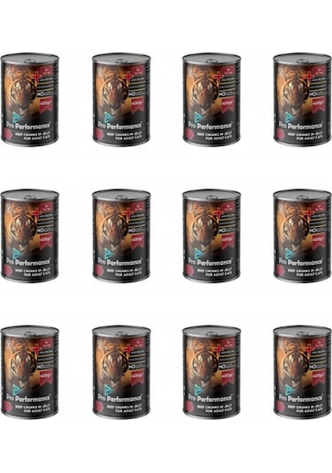 Pro Performance Sığır Etli Parça Etli Yetişkin Kedi Konservesi 400 Gr 12'li Paket