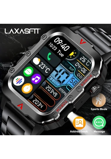 Myinkai 2025 Yeni Spor Akıllı Saat (İthalatçı Garantili) Bluetooth Konuşma Led El Siyah