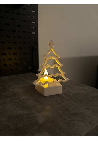 Mum Led Noel Ağacı Yılbaşı Hediyelik Minik Eşya 10cm