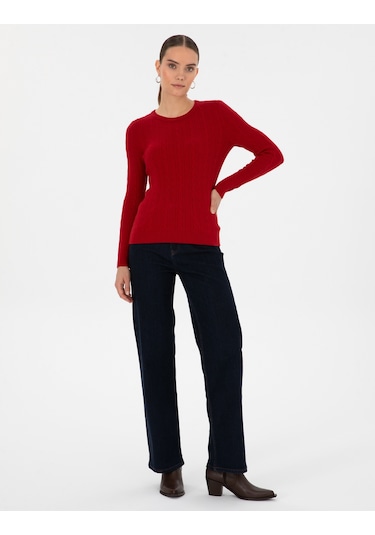 Pierre Cardin Kadın Kırmızı Kazak /triko 50316334-vr030 Kırmızı