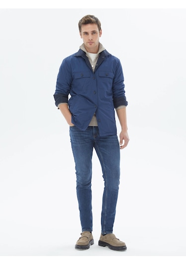 Lacivert Dokuma Mont Lacivert