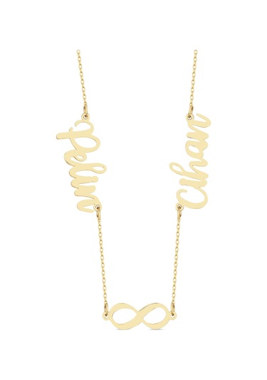 Diamine 14 Ayar Altın İsimli Kolye İki İsimli