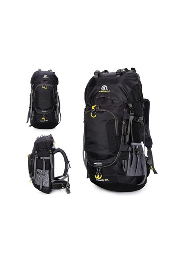 Weikani Çok Amaçlı Suya Dayanıklı 60l Outdoor Sırt Çantası Siyah