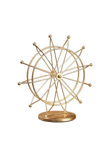 Dövme Demir Dönme Dolaplar Heykelcik Avrupa Metal Silindir Tekerlek El Sanatlarıaltın