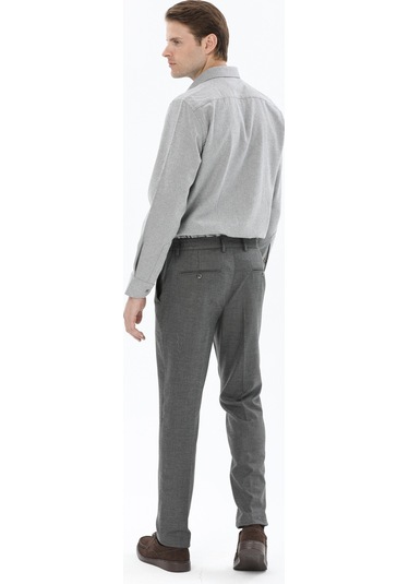 Finesuits Erkek Flanel Gömlek 2422204013.flr Açık Gri