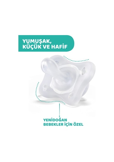 Chicco Physio Forma Mini Soft 2'li Emzik 0-2 Ay Beyaz - Mavi