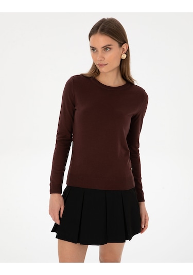 Pierre Cardin Kadın Kahverengi Kazak /triko 50315758-vr029 Kahverengi