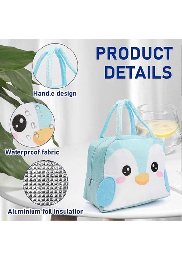 Çocuklar, Kızlar, Erkekler Ve Öğrenciler İçin Öğle Yemeği Çantası, Yeniden Kullanılabilir Karikatür Yalıtımlı Öğle Yemeği Çantası, Küçük Katlanabilir Su Geçirmez Öğle Yemeği Çantaları Fmy Çok Renkli