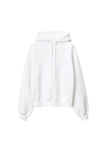 T By Alexander Wang Klasik Rahat Kadın Sweatshirt Beyaz