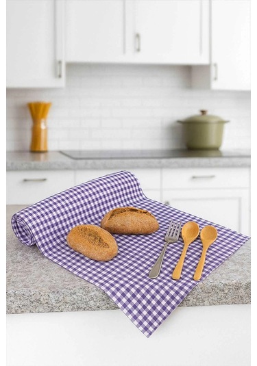 Zefir Desen Sofra Bezi Masa Örtüsü 170 X 170 Cm Lila Çok Renkli