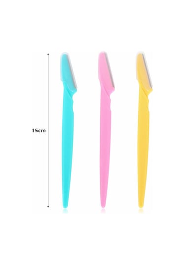 Profesyonel Kaş Usturası Kaş Jileti Kaş Şekillendirici 3'Lü Set