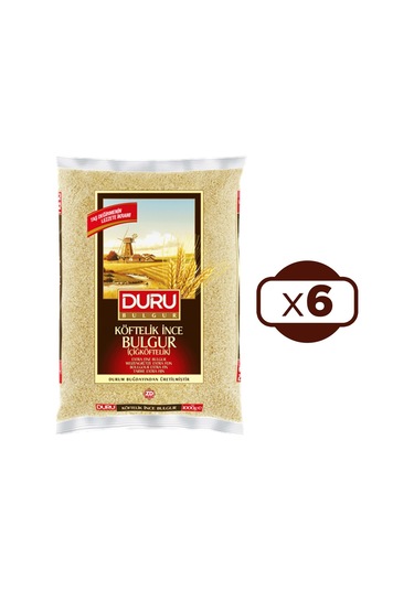 Duru Çiğ Köftelik İnce Bulgur 6 x 1 KG