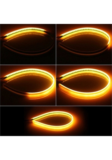 Fiat Tofaş Uno Uyumlu Far Üstü Far Içi Kayar Led 60 Cm Selamlamalı Sc