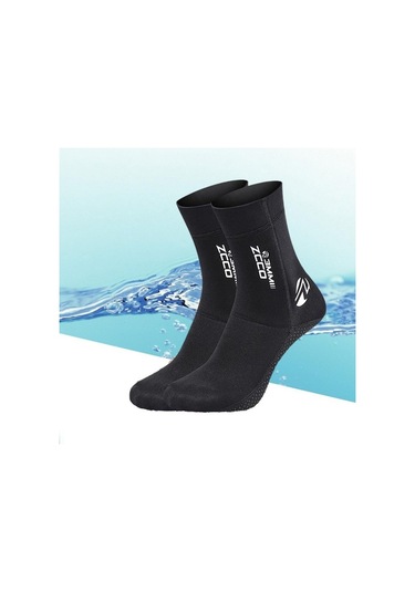 Agoodshop Neopren Wetsuit Çoraplar Plaj Su Sıcak Kum Koruma Çorapları Siyah Xl Için