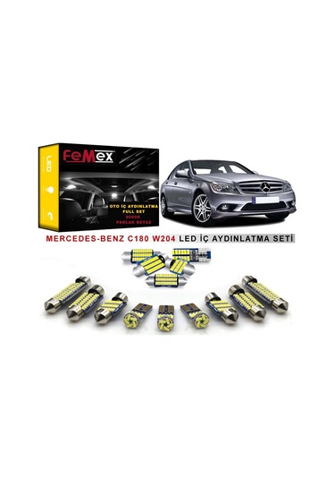 Mercedes C180 W204 Kasa LED İç Aydınlatma Ampul Seti FEMEX Parlak