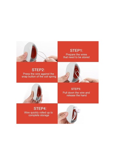 2'li Paket Kablo Düzenleyici Kulaklık Otomatik Siyah Büyük