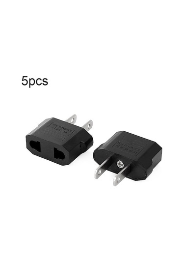 5 Adet Ab Fiş Abd Fiş Şarj Adaptörü, Amerika Birleşik Devletleri Soket Fişli Seyahat Güç Adaptörü Siyah Diğer