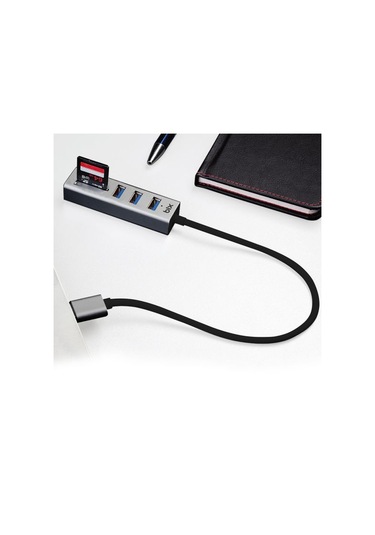 Bix BX04HB USB 3.0 Kart Okuyucu ve 3 Portlu Çoklayıcı Hub