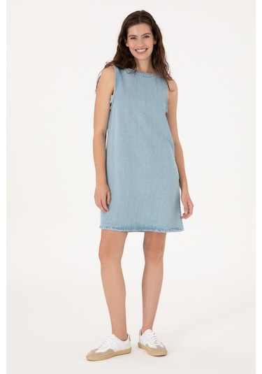 U.S. Polo Assn. Kadın Açık Mavi Mini Boy Jean Elbise 50304312-DN0021 U.S. Polo Assn. Kadın Açık Mavi Mini Boy Jean Elbise 50304312-DN0021