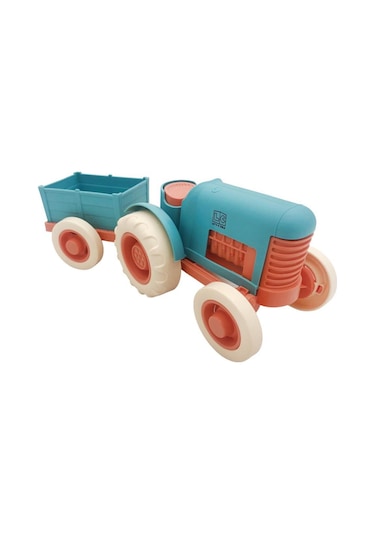 Let's Be Child Römorklu Sürtmeli Plastik Traktör Lc-30878 Turkuaz-turuncu
