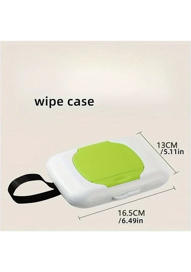 Fochsia Beyaz Yeşil Taşınabilir Islak Mendil Dispenser Kutusu Seyahat Bebek Arabası İçin Pp Dayanıklı Beyaz Yeşil