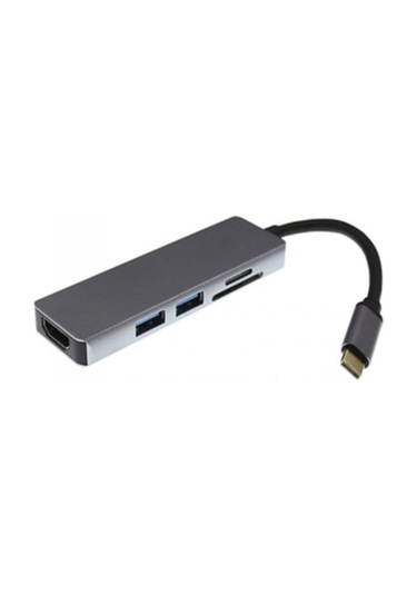 Type-C Hdmı 4K Usb 3.0 Sd Tf Kart Okuyucu Kablo Adaptör Çoklayıcı