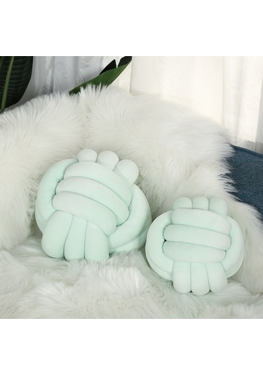 Tek Renkli Yastık, Üçlü İp Kristal Tüylü 35cm-4 Ekru