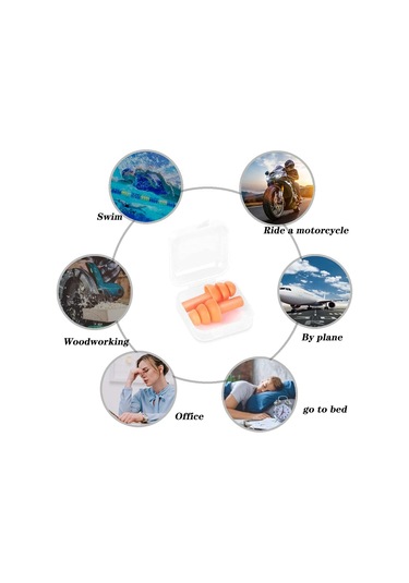 Yüzme İçin 20 Çift Kulak Tıkacı, Yeniden Kullanılabilir Silikon Su Geçirmez Kulak Tıkacı