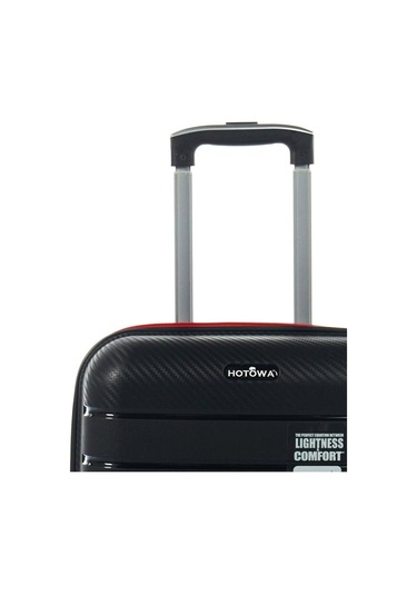 Hotowa Gold Pp Valiz 8010 Siyah Kırmızı Tsa Kilitli Orta Boy Siyah - Kırmızı