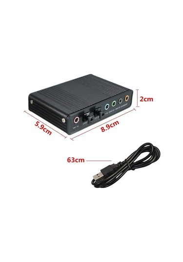Trendooze Homyl Ses Kartı 4 Kanal 32khz 48khz Stereo 5.1 Usb 2.0 Siyah Yüksek Çözünürlük