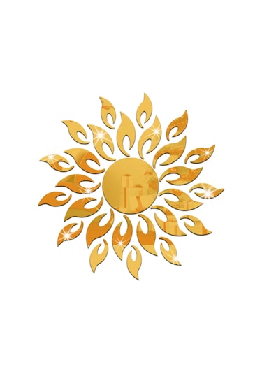 Springsun Gümüş Renkli 13'lü Plastik Ayna Duvar Sticker Seti - Hafif, Kolay Kurulum, Ev Dekorasyonu, Çerçevesiz Ayna贴片 Altın