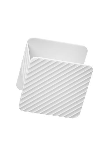 Shineyee Beyaz Duvar Montajlı Mutfak Aletleri Depolama Rafı - Delme Yok Kurulum, Suda Tüpü, Fırça Ve Çelik Teli Topları İçin, Su Akıtma Özelliği İle Hijyenik Korumalı Ps Malzeme Beyaz