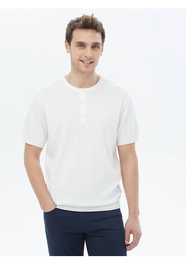 Kip Ekru Hakim Yaka Jakarlı Triko Çok Renkli