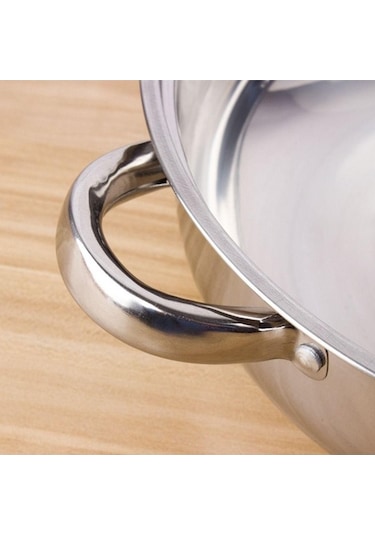 Novahub Paslanmaz Çelik Sebze Buharlı Pişirici Tava Seti - Şeffaf Gıda Ocak Pot Çift Kazanlar Sos Single-pot Tencere Seti Gümüş
