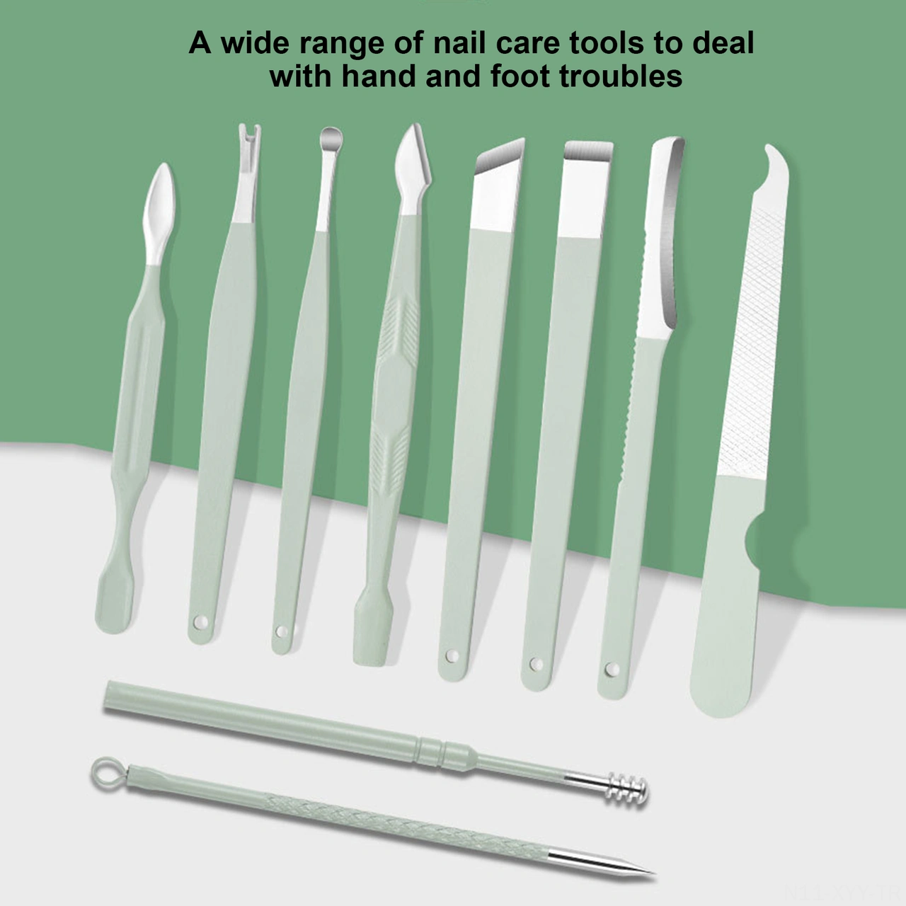 Yaleker Stainless Steel Pedikür Ve Manikür Seti 12 Parça Çelik Kesici Ve Bakım Aletleri Foldable Siyah Seri Diğer