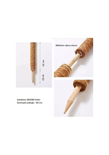 Abaka Sarmaşık Destek Çubuğu 80 Cm