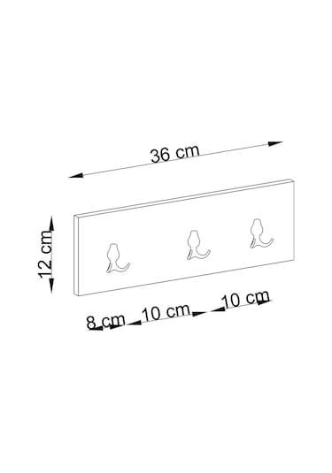 Decormet 3lü Askılık Beyaz Beyaz