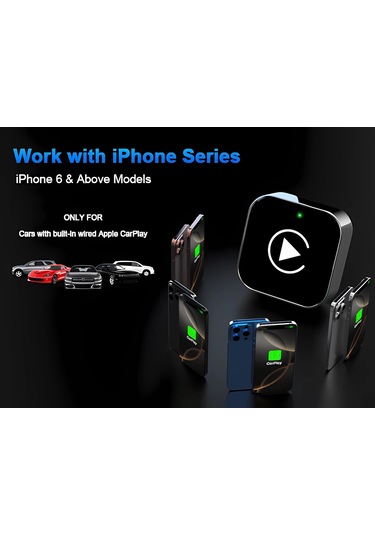 Maiyame 2025 Yeni Mini Kablosuz Carplay Adaptörü - Bluetooth 5.0 İle Android/ios Uyumlu, Metal+cam Malzeme, Usb-c Ve Usb Uzantı Kablolu
