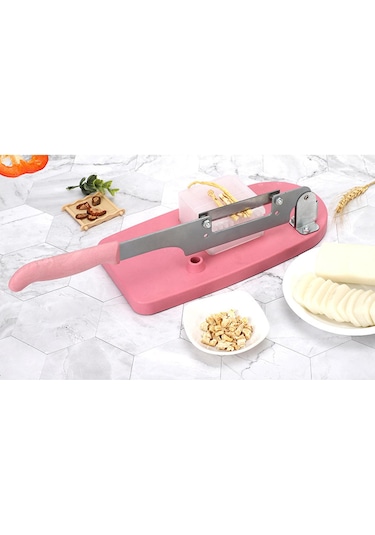 Homyl Dondurulmuş Et Hafif Için Masa Dilimleyici Gıda Kesici Pembe