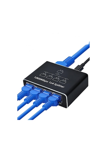 Rj45 Gigabit Ethernet Çoklayıcı 1x4 100m İletim