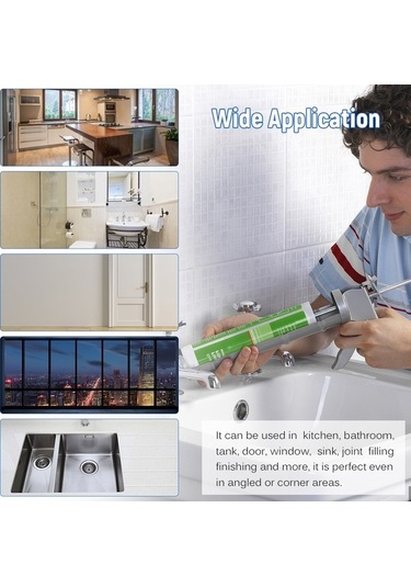 Dancemonkey 14 Adet Kalafatlama Sonlandırıcı Paslanmaz Çelik Tutkal Nozulu Sızdırmazlık Macu, Pratik Silikon Tabancası