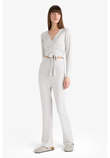 Defacto İspanyol Paça Tayt Pantolon-fall İn Love Loungewear G0007ax25wngr93 Gri