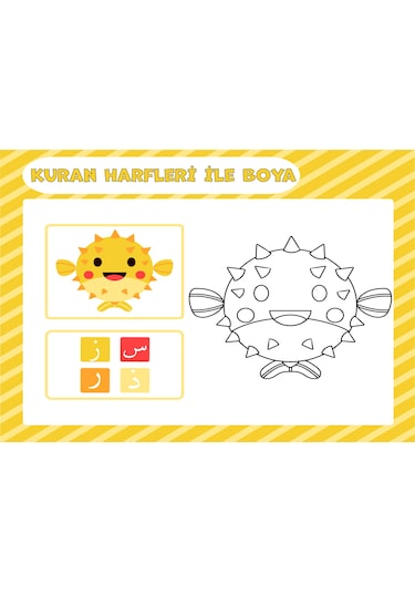 Akrala Boyayarak Elif-ba Öğreniyorum