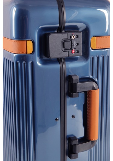 Orta Boy Tsa Kilitli Ve 360 Dönebilen Tekerlekli Seyahat Valizi - Mavi Mavi