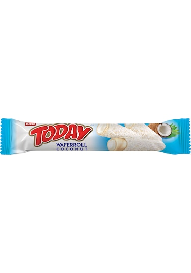 Today Roll Beyaz Kaplamalı Hindistan Cevizli Gofret 180 Gr. 1 Paket