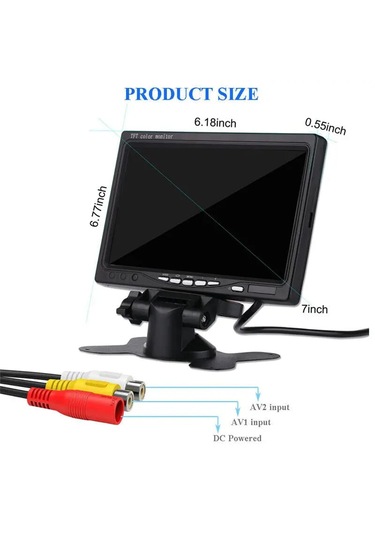 Qled 7 İnç Hybrid Ips Monitör Kayıt Yapmaz 12-24 V Kamesız