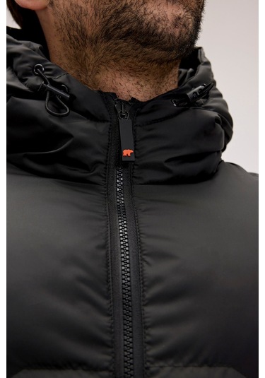 Axel Siyah Erkek Kapüşonlu Mont-nıght Nıght