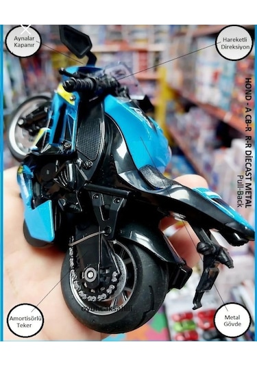 Honda Cbr Motor Oyuncak Yarış Motorsiklet Diecast Metal Model Ara