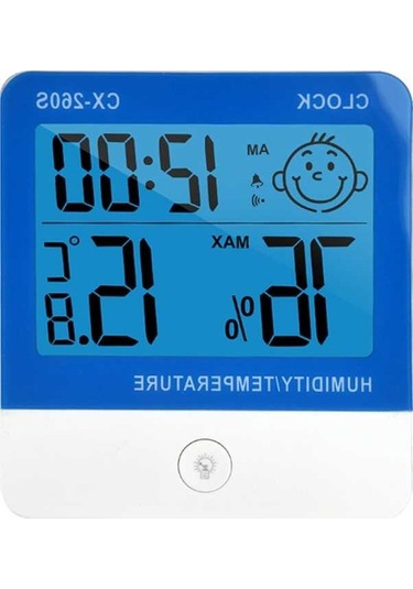 Ulzyvf Mini Termometre Higrometre: Geniş Lcd Ekranlı, Sıcaklık, Nem Ve Zaman Göstergeli Pratik Cihaz