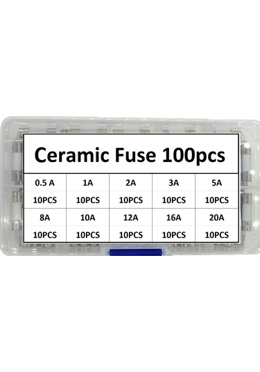 Yate10 5x20 Seramik Sigorta Seti 100x 10 Tür Kutulu